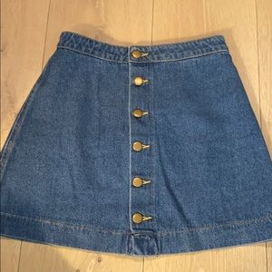 American apparel denim skirt